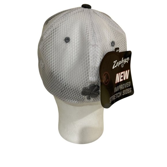 Zephyr NCAA Notre Dame Fighting Irish “Mist” Curved Bill Stretch Fit Hat New L - Picture 7 of 13